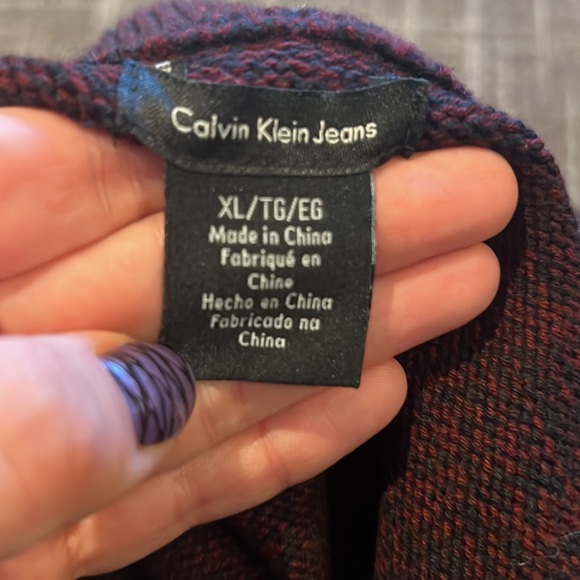 Men’s Calvin Klein 3/4 neck Zip up Sweater - Picture 4 of 5